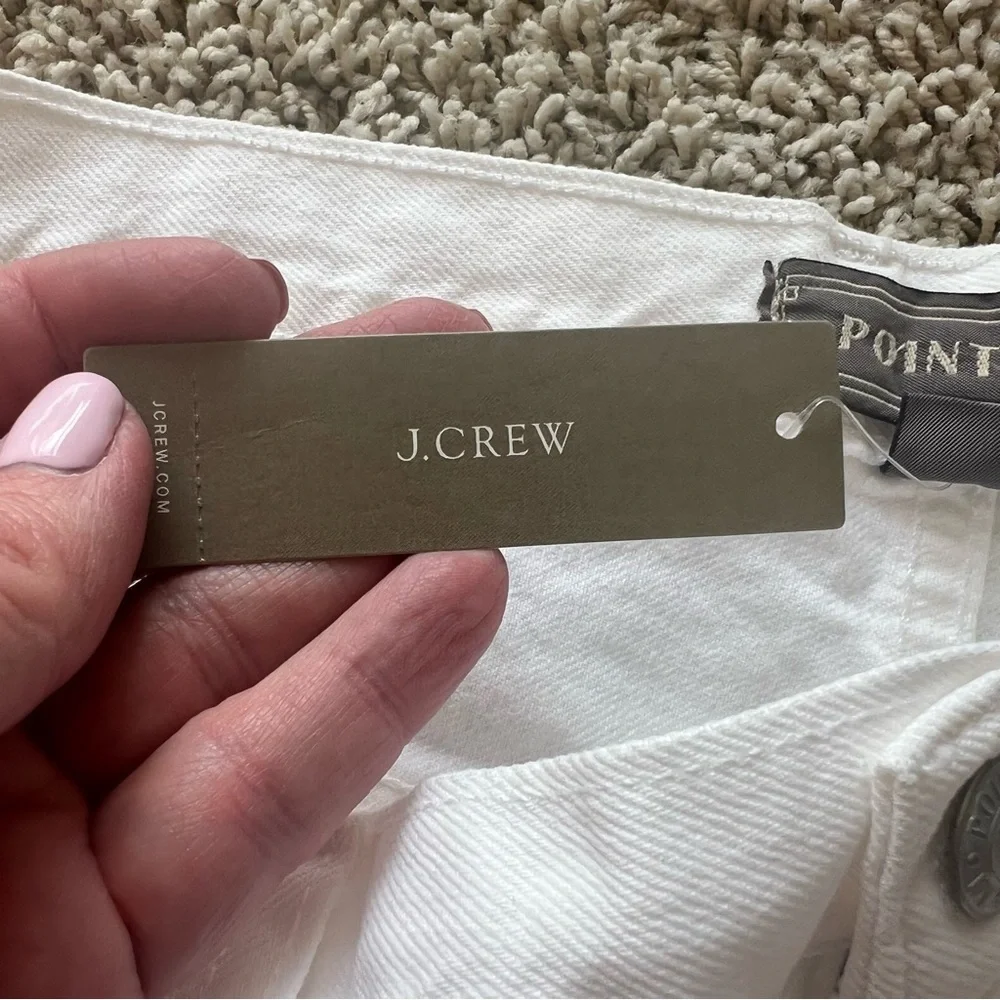NWT J. Crew Point Sur White Denim Jeans Women’s Size 32 Shoreditch Strai…